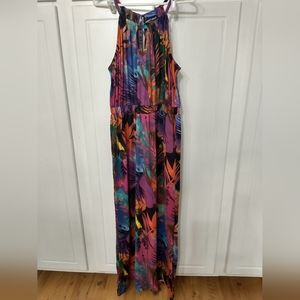 Tropical maxi dress plus size xl